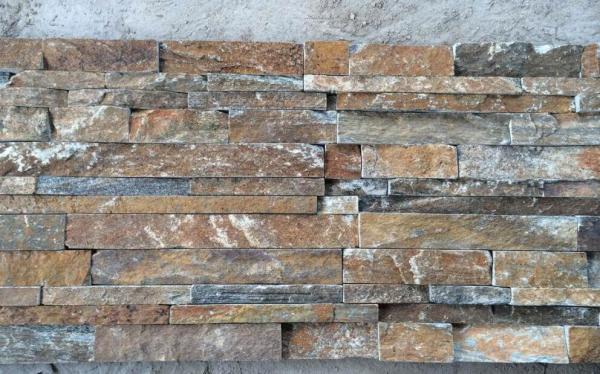15 x 60cm Size Quartzite Stone Veneer Culture Stone Split Surface Finishing