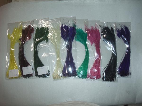 Dyed Pattern Party Decoration Stripped Rooster Coque Feather 12-14inch / 14-16inch