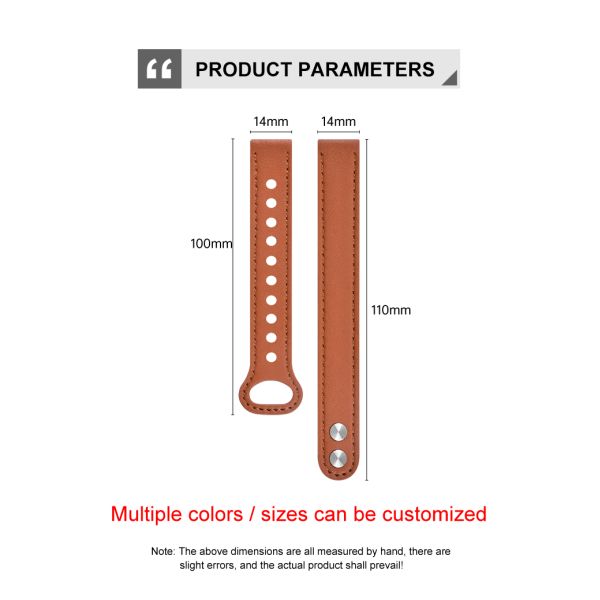 Steel Buttons, Waterproof Genuine Leather Strap