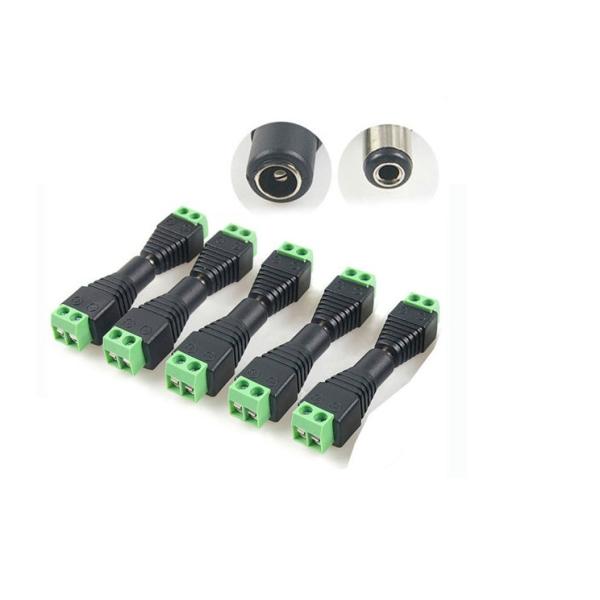 DC 5.5 x 2.1mm Power Male Jack Adapter Cable Plug Connector for CCTV / LED Gender Female