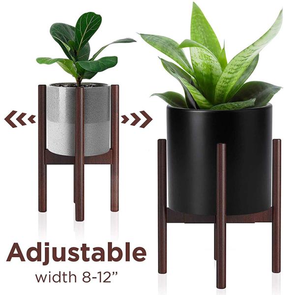 Flower/Green Plant Used Modern Design Bamboo Solid Acacia Wood Plant Pot Stand Holder