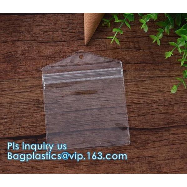 eco-friendly, Slider Hook Hanging Zipper Bag, Slider Zipper PVC Pencil Bags, wig hair packaging bag