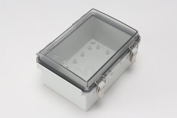 AB-BG-171290 Plastic Outdoor NEMA Economy Box with Solid Door, 175x125x90mm 6.88x4.92x3.54 Light Gray Finish,Opaque