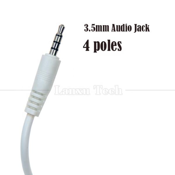 Customized Data Charging USB A Male to Aux 4 Poles 3.5mm Audio Jack Adapter Cable for Speaker Headphone