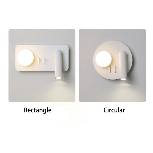 Bedside reading wall lamp acrylic ball Nordic bedroom bed board light living Bedhead wall light for hotel