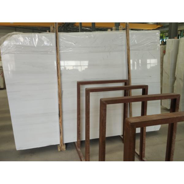 Grey Vein White Marble Tile , Popular Marble Floor And Wall Tiles / Slab
