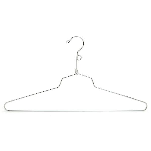 Heavy Duty Space Saving 40.5cm Chrome Wire Hangers
