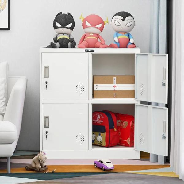 ISO9001 Indoor 4 Door Steel Locker 4 Tier Filing Cabinet customization
