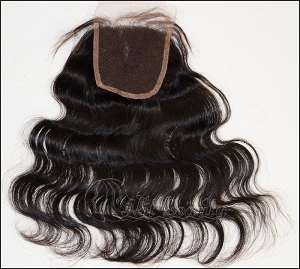 22# Micro Ring 5A Grade Lace Top Closure ，20 Inch Human Hair Weave
