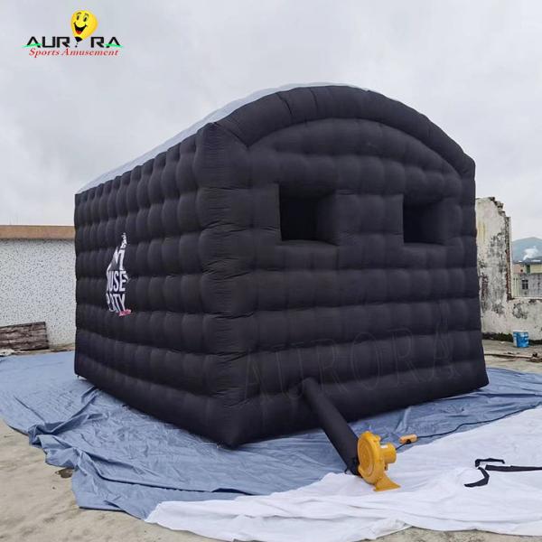 Multi Purpose Outdoor Party Inflatable Club Tent Blow Up Event Tent Black Color OEM