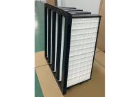 Filtros HEPA de tipo V-Bank de forma W Filtros de aire micro industriales de plástico medio
