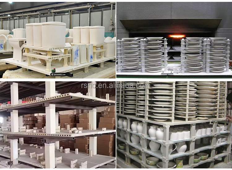 Rongsheng Refractory High Temperature Cordierit Mullite Batts Ceramic Kiln Furniture Cordierite Board Kiln Shelves Support Plate