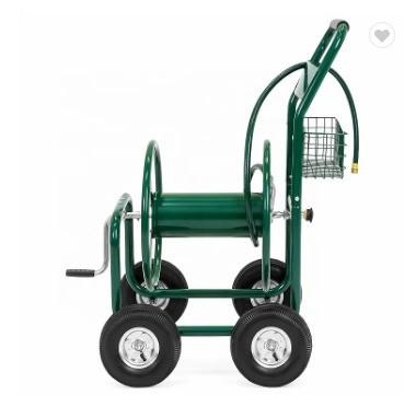 Tools Household Portable Winding Water Pipe With Landscape Storage Basket 4 Wheel Garden Watering Hose Reel Cart