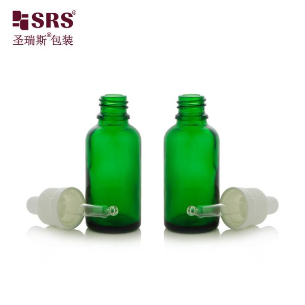 D010 Transparent Glass Mold Glass Bottle With CRC Child Resistant Cap Dropper Lid For Hair Essence Serum