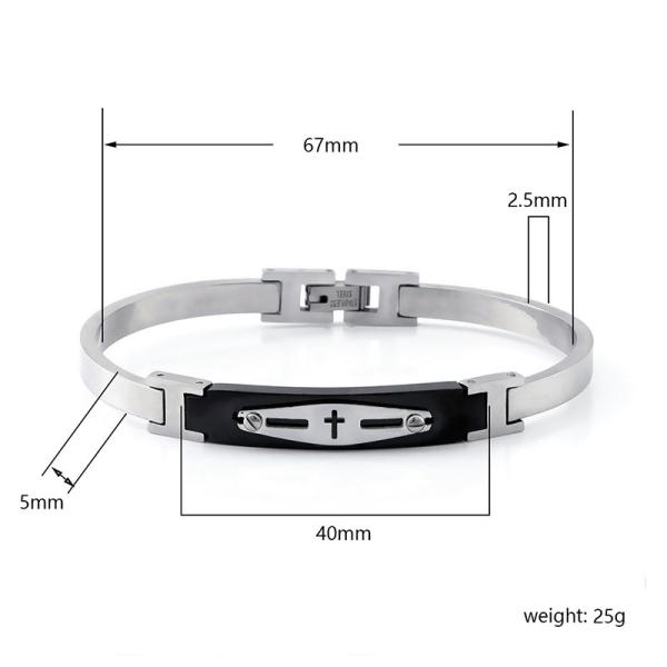 Fashionable stainless steel buckle bracelet design, simple titanium steel hot selling men's bracelet