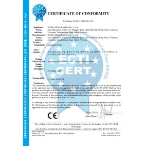 Hubei Fengfa Glass Co., Ltd Certifications