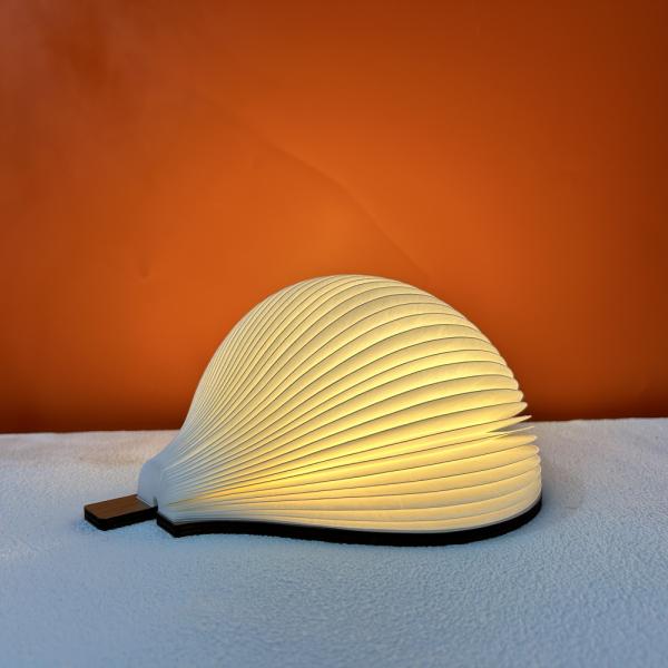 Wooden Nightstand Balloon Paper Lantern Lamp For Bedroom 3.7V
