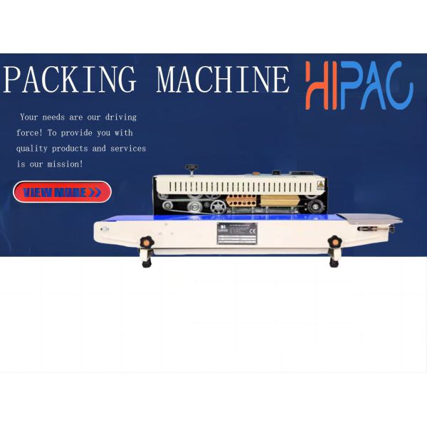HIPAC FR770W Continuous Sealing Machine with 500W Power 0-18m/min Speed and 0-300℃ Temperature Range for Efficient Packaging