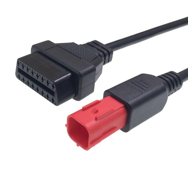 OEM OBD2 Motorcycle Adapter Cable 16Pin OBD Female To 6 Pin Motorcycle Diagnostic Cable Replacement