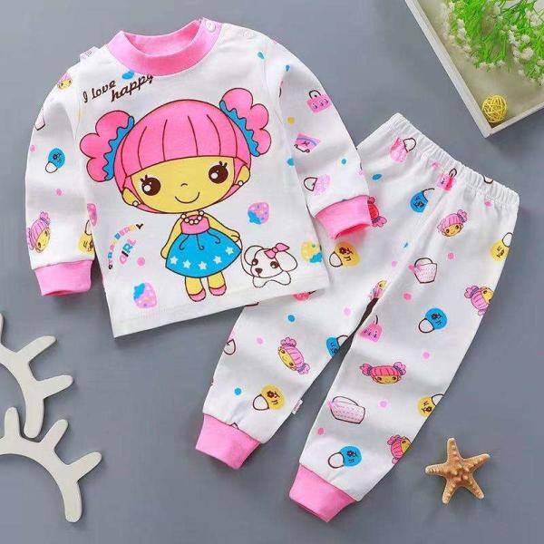 Os pijamas das crianças ajustam os pijamas das crianças novas ajustam grupos ocasionais infantis de Homewear