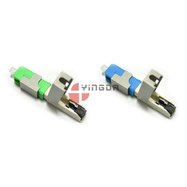FTTH Fiber Optic SC APC Mechanical Connector Clamshell Pre polished Fiber For Drop Cable