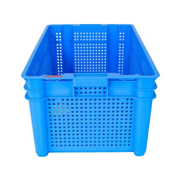 Supermarket Customized Color Plastic Mesh Crate for Dislocation Vegetables and Fruits
