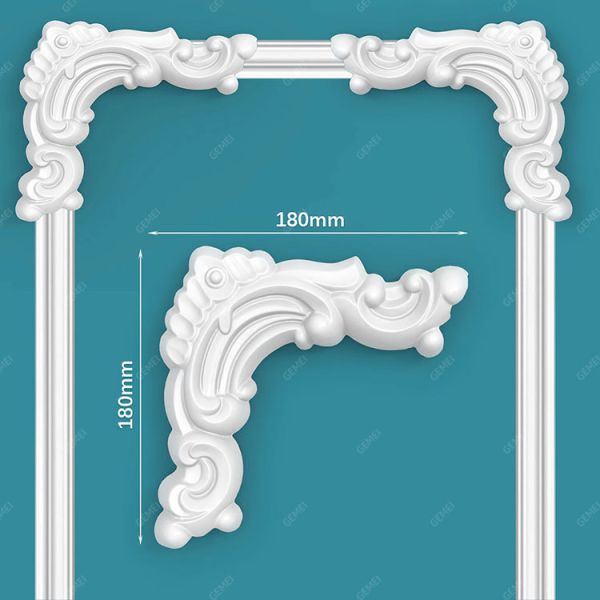 GD-85009 Eco-Friendly Urethane Foam Panel Moisture-Proof Indoor Decorative Corner Molding For Home Office