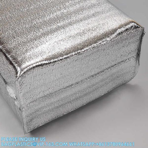 Takeout Thermal Delivery Bag Insulated Foil Bubble Box Liners, Medical Cool Shield Bag Cold Chain Transport bags