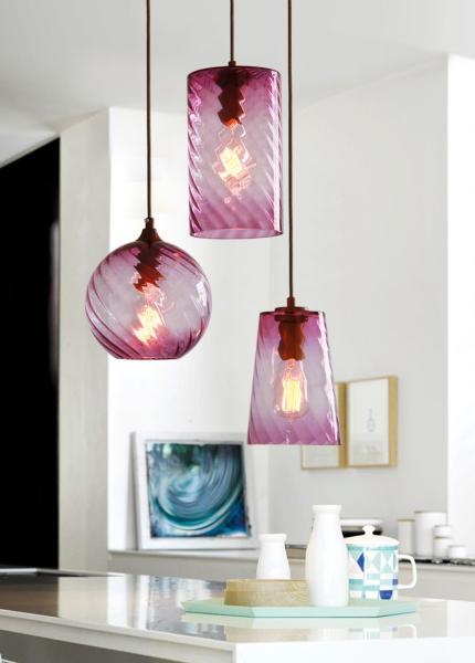 American single head E27 blue glass pendant simple personality Nordic bar light(WH-GP-84)