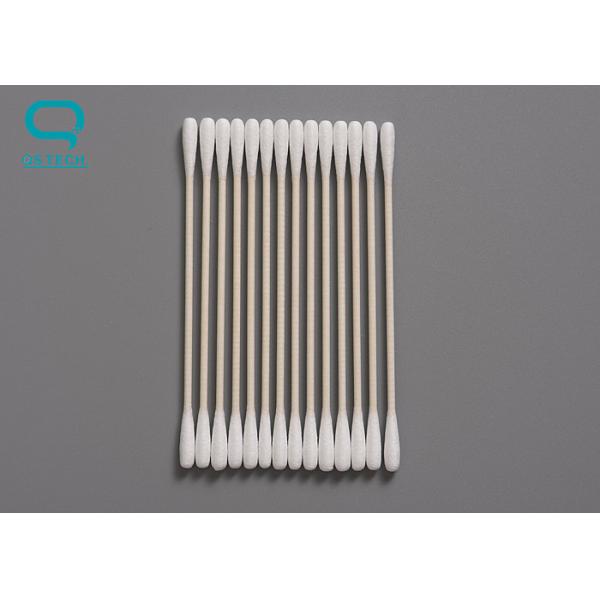 Double Head Industrial Long Stick Cotton Swabs Cleanroom Wooden Cotton Swab