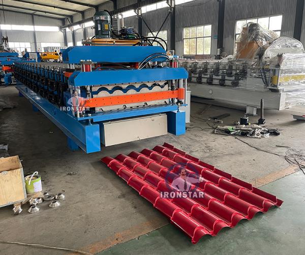 4 rib TR4 trapezoidal and 5 rib big bamboo tile double layer roll forming machine for bolivia