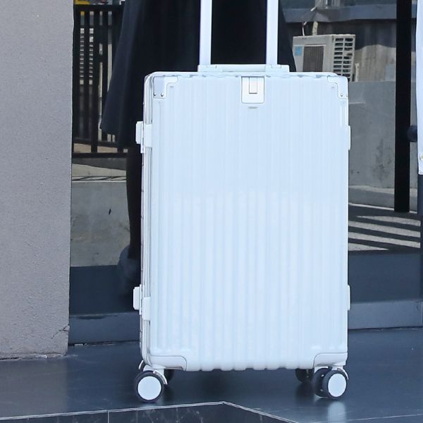 1682 Aluminum Frame Luggage with Telescopic Handle Password Lock and Impact-Resistant Design for Versatile Travel