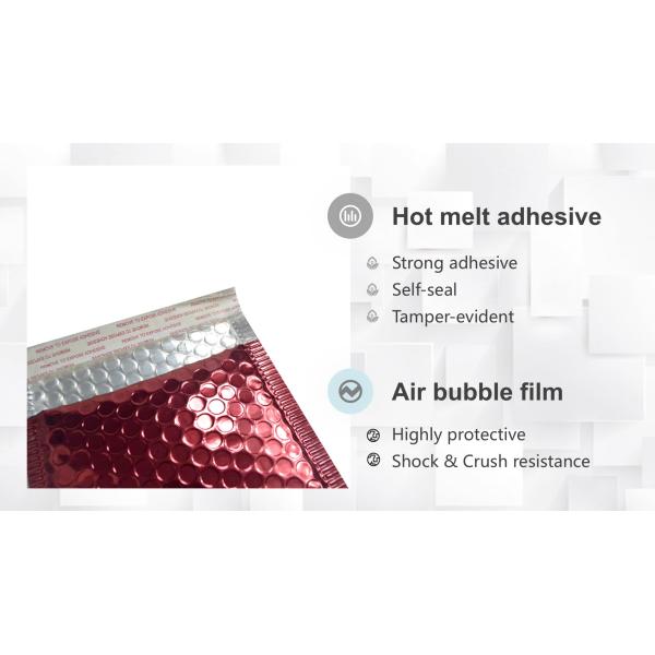 Shockproof Packaging 12*16cm OEM Metallic Bubble Mailer