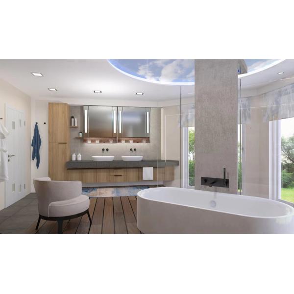 Производители оптом Интеллектуальные дверцы зеркала ванной комнаты Простые противотуманные светодиодные двери Длина опциональное зеркало из алюминиевого сплава