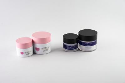Frascos cosméticos plásticos do produto dos cuidados com a pele com tratamento de superfície de rotulagem
