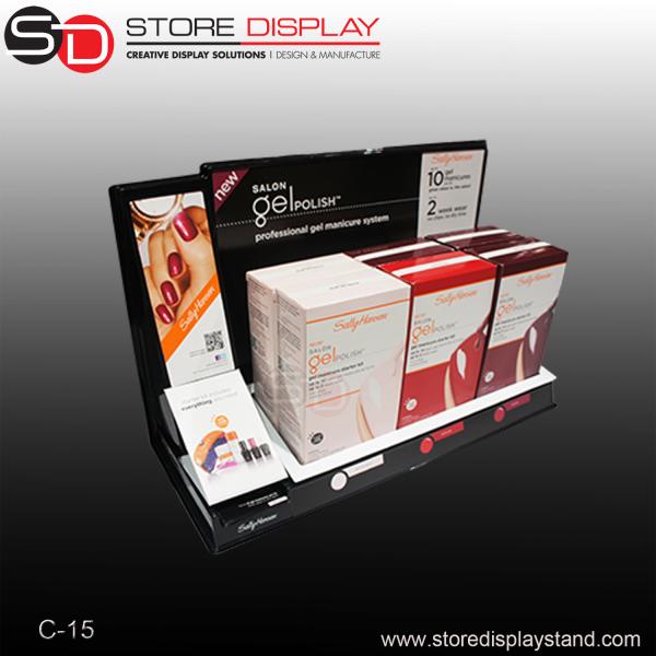 nail polish bottle counter display showbox from factory customized