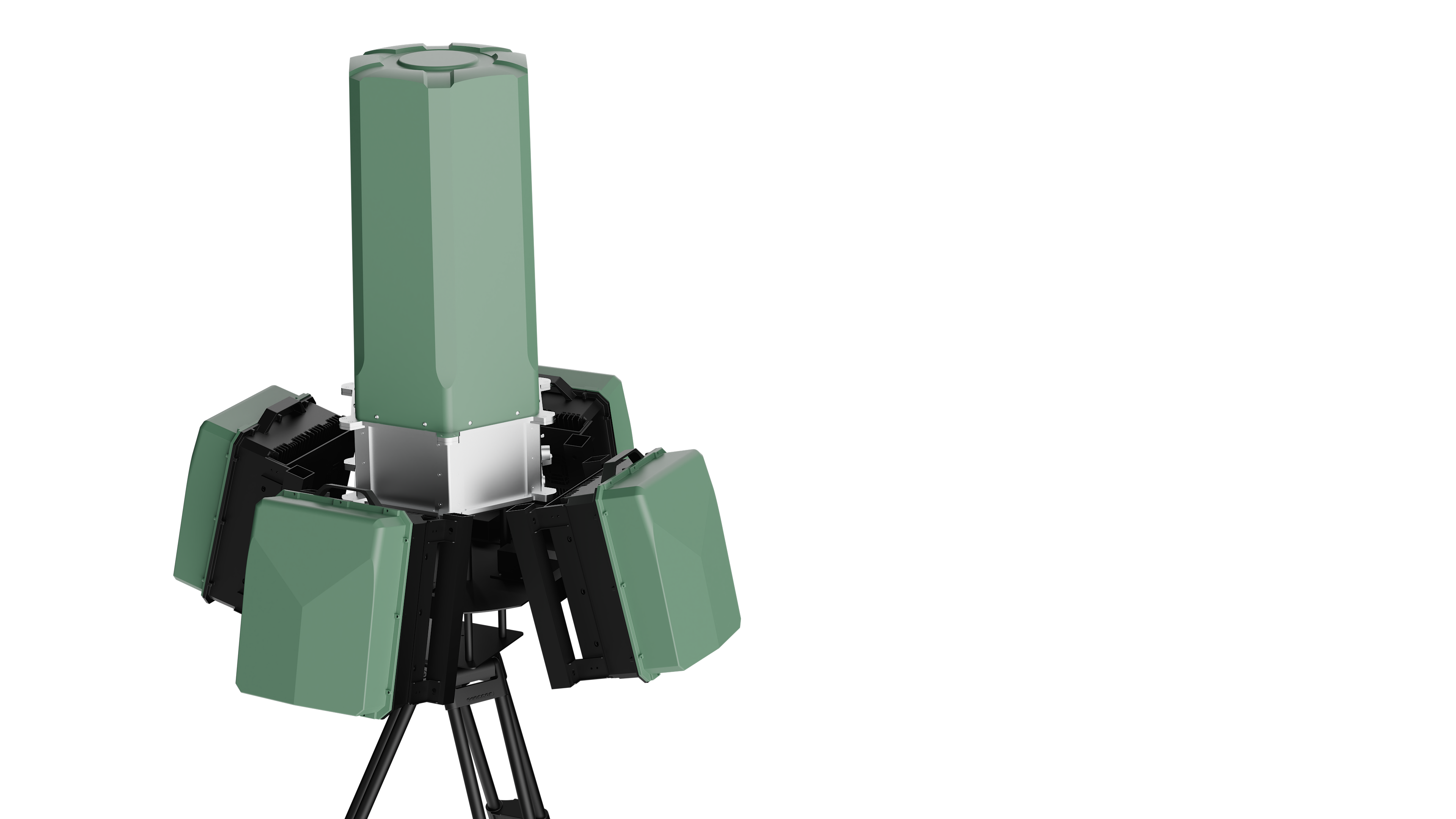 High-efficiency fixed reconnaissance, strike, decoy and counter-drone equipment