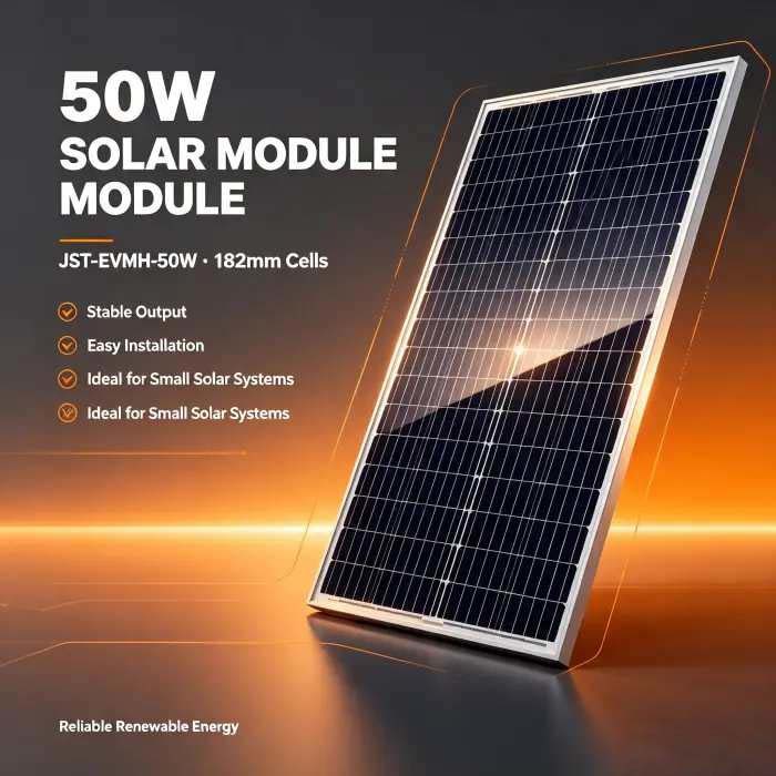 50W High‑Efficiency Solar Panel 700V System Voltage Rating Safe Off‑Grid Power
