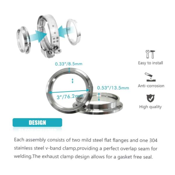 Вымотайте нержавеющую сталь струбцины диапазона 304 дюйма v быстрого выпуска 2,5