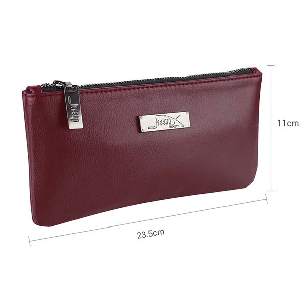 Waterproof Zipper 23.5x11cm Portable Cosmetic Bag Closure Lightweight