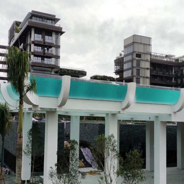 Семейный бассейн над землей Садовый душ Плавательный контейнер из стекловолокна Piscina