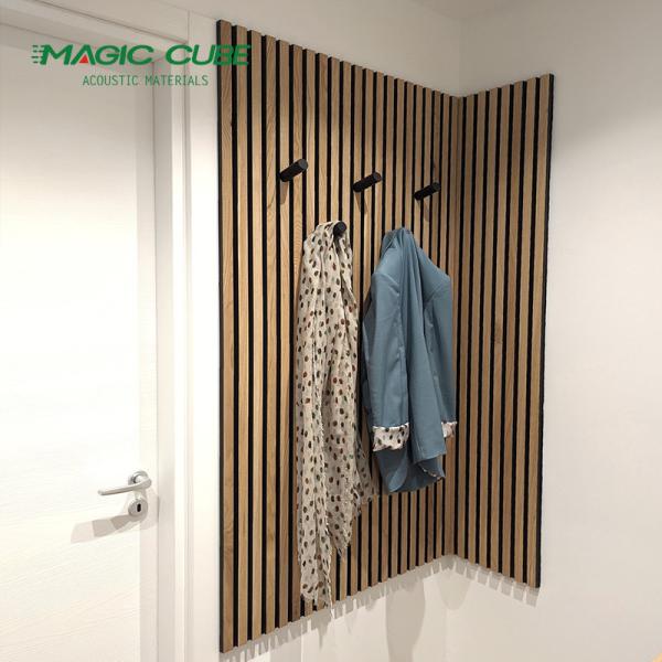 Eco Friendly Living Room Acoustic Wood Slat Panels White With Modern Design