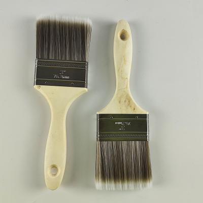 3-inch Thick Paint Brush Stainless Steel Iron Shell Poplar Handle  Dual Color Sharpened Wire Water-based Paint Brush