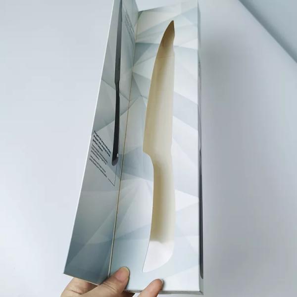 Logo Custom Printed  Recycled Paper Packaging Knife Boxes With Hook