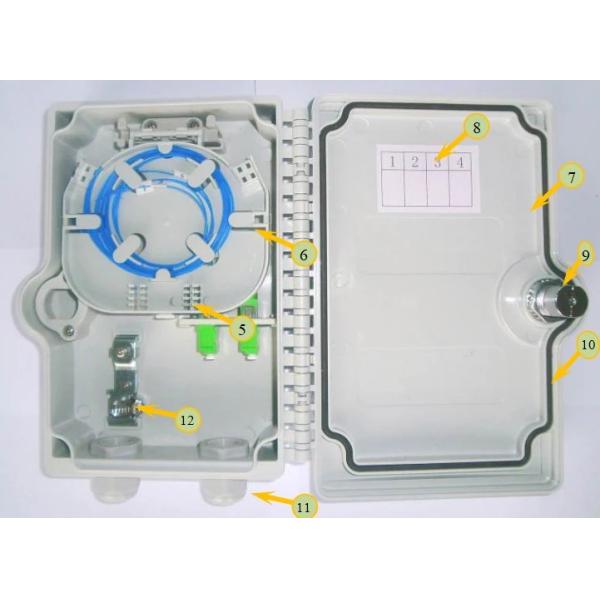 IP65 4 Fibers 2 Ports FDB Wall Mount Patch Panels