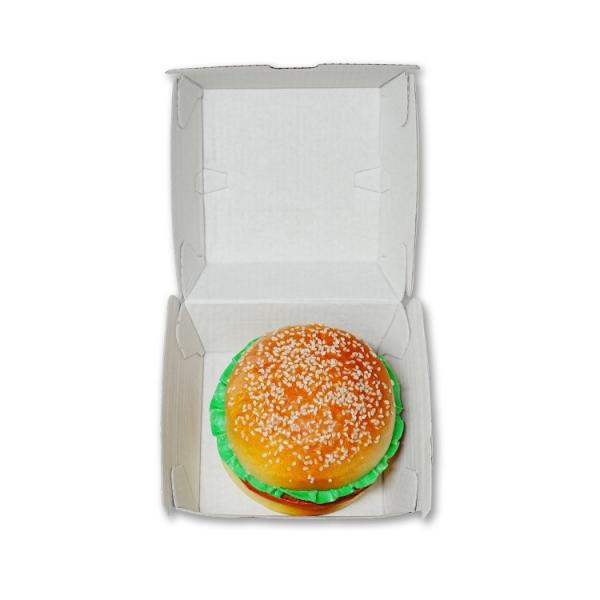 Boîte à hamburgers en gros Logo personnalisé Boîte à fast-food en papier ondulé biodégradable