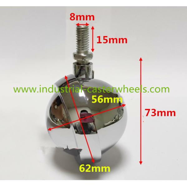 Shepherd Round Metal Ball Caster With Threaded Stem Furniture Castors