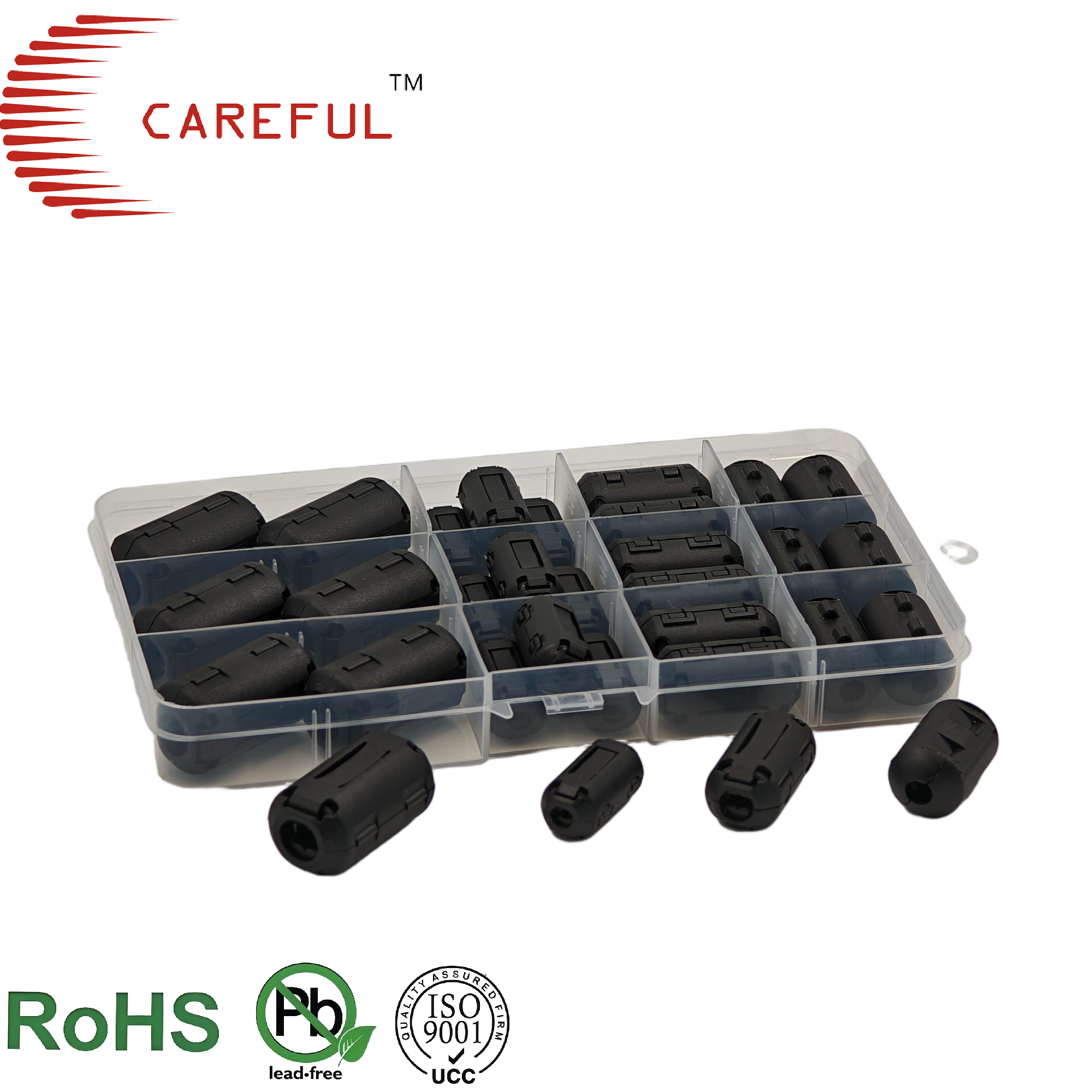 Careful SCRC Snap Ferrite Assortment for Testing 3.5.7.9mm 1‑300MHz Noise Elimination RoHS/REACH