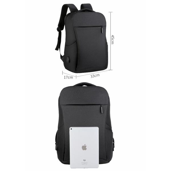 BSCI Travel Business Laptop Backpack With USB Charger Port Waterproof 0.6kg