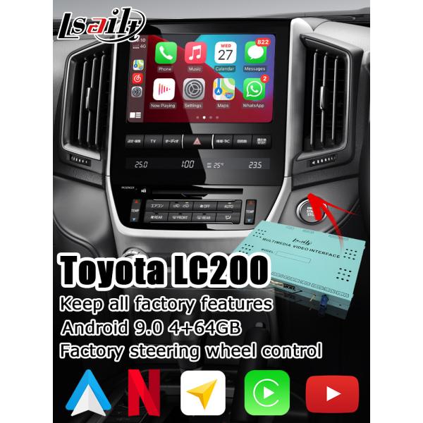 Автомобиль андроида Carplay подъема интерфейса автомобиля крейсера LC200 земли Тойота видео- прочный